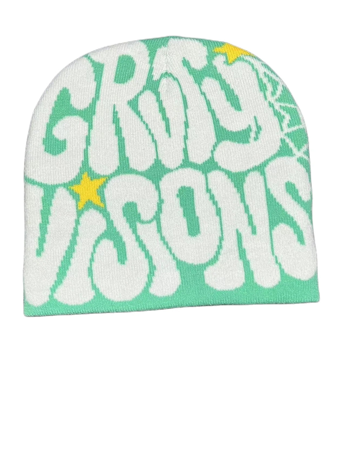 Graphic Knit Beanie, Unisex Y2K Winter Hat