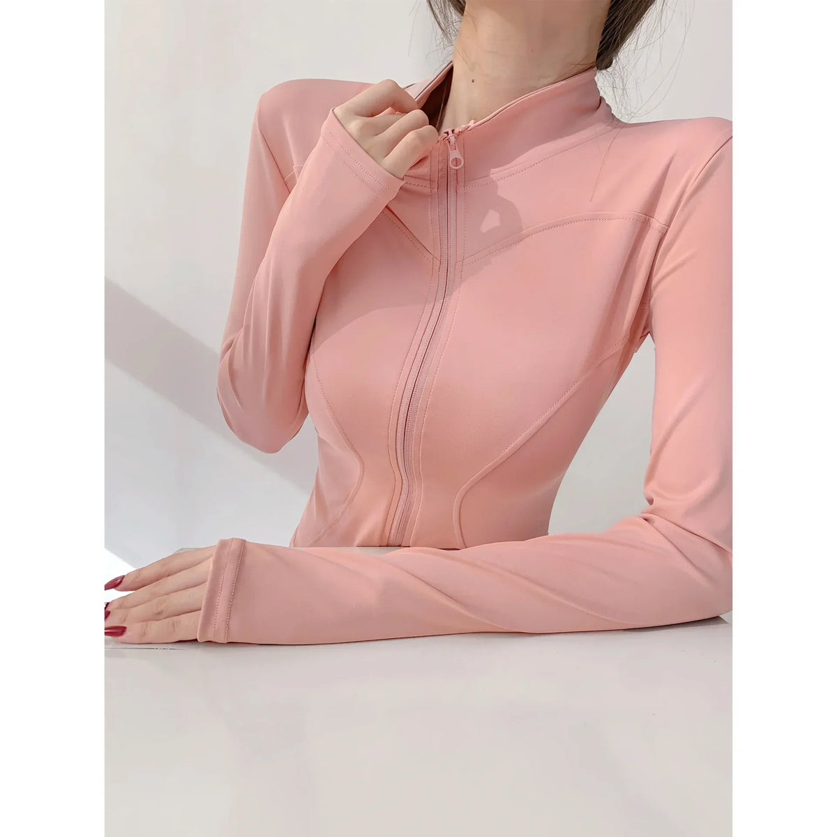 Women's Quick-Dry Yoga Jacket, Slim Zip-Up