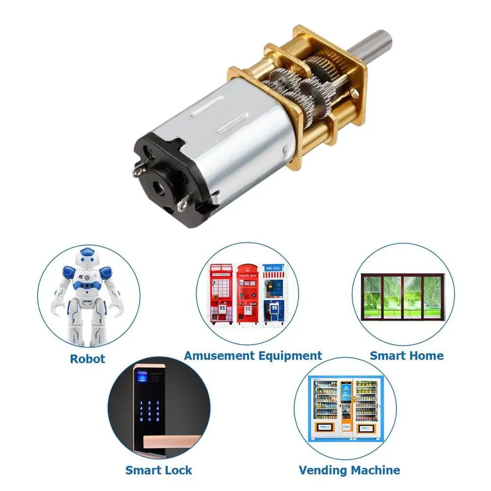DC 3V/6V/12V GA12-N20 Micro Metal Gear Motor with Gearwheel brushed DC Motor 15/30/50/60/100/200/300/500/1000RPM low speed motor