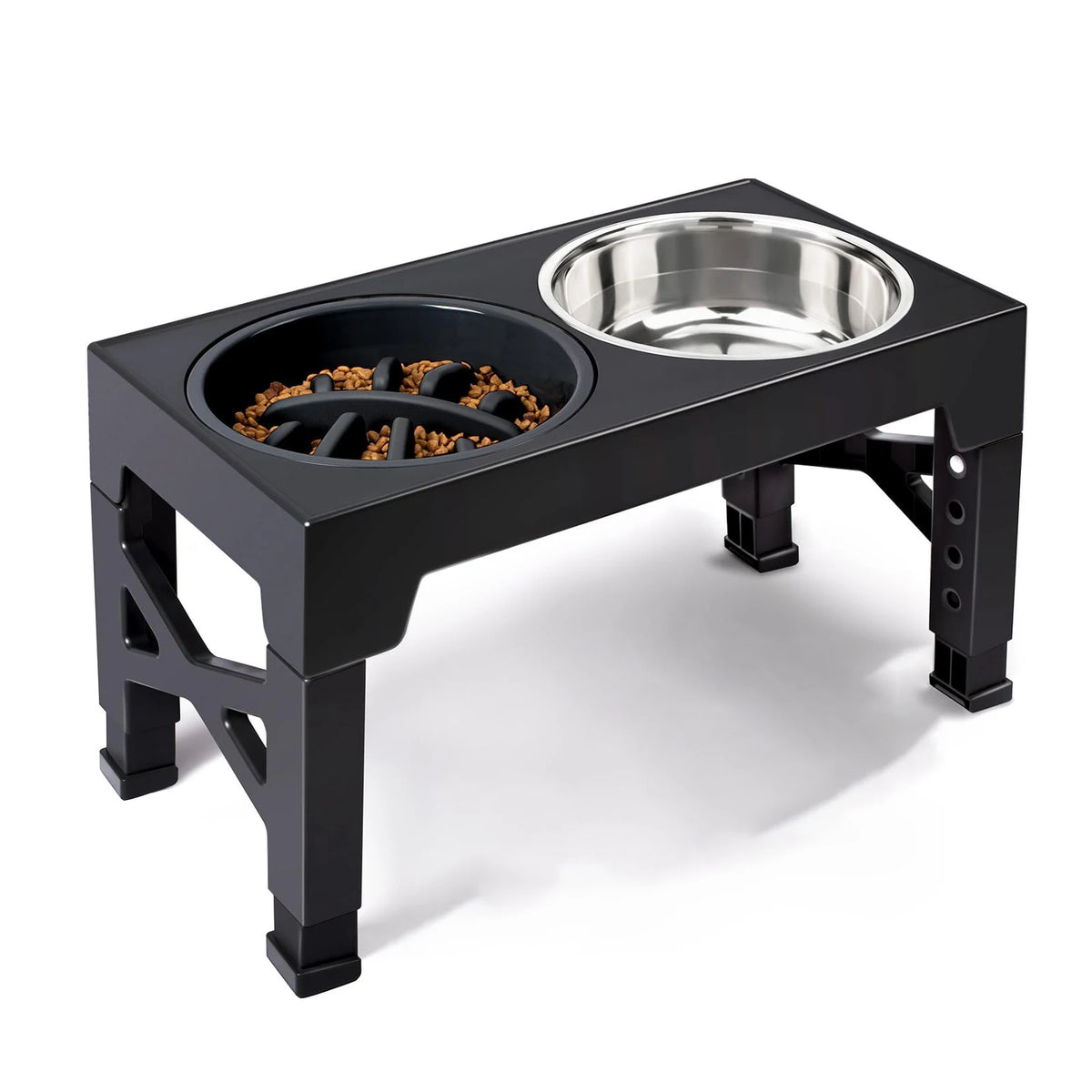 Adjustable Elevated Dog Feeder - Food & Water or Slow Bowl Option - photo 8