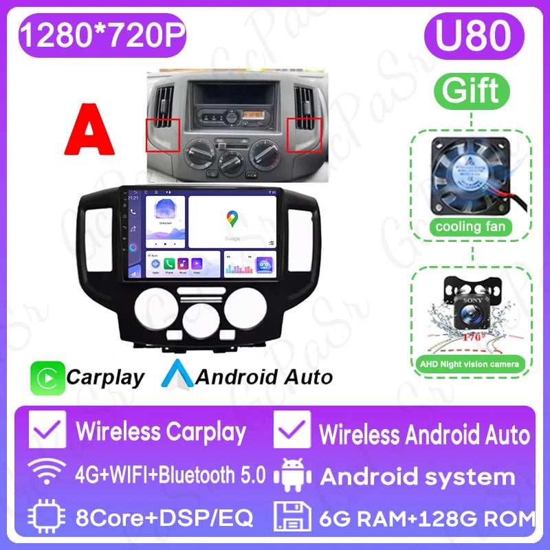 Stereo Car Radio For NISSAN NV200 2011 - 2018 GPS Navigation Android 16 Multimedia Player Carplay Auto 4G WIFI BT No 2din DVD