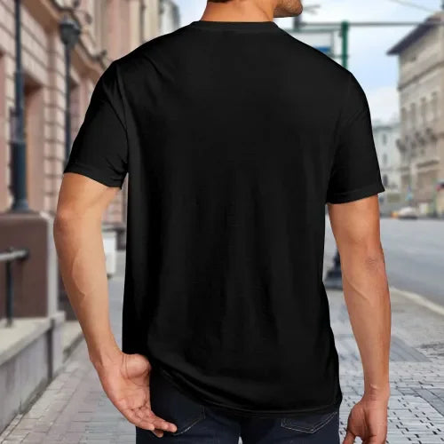 Vibrant Mallorcan Party Style Pattern Print: Unisex Casual Short Sleeve T-Shirt | Black Geometric Pattern, Regular Fit, Machine Washable, Four Seasons Comfortable, Durable Fabric, Suitable for Casual Outings and Daily Wear, P
