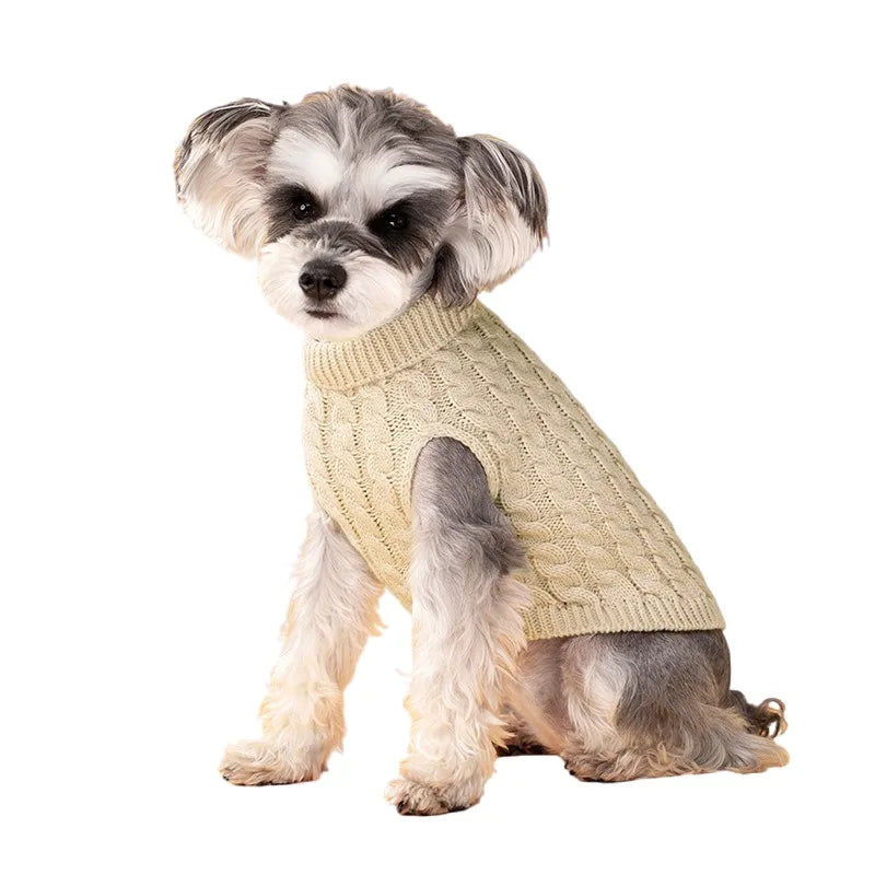 Turtleneck Knit Dog Sweater Vest - Winter Clothes for Small Dogs and Cats - photo 13