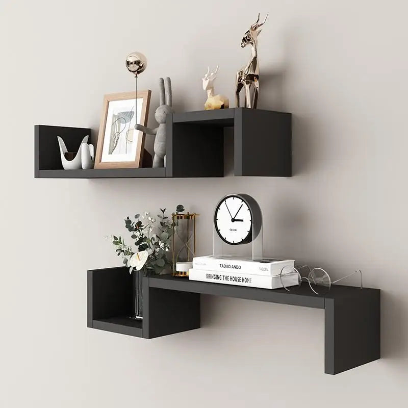 Wall-mounted Shelves For Living Room And Bedroom, Featuring Simple, Freely Combinable, And Creative Grid Designs