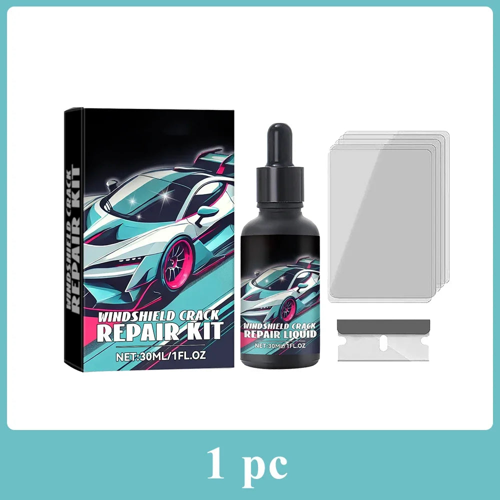 Magic DIY Glass Cure Kit – Car Glass Quick Repair Kit 30ml Nano Fluid Windscreen Scratch Crack Restore Filler