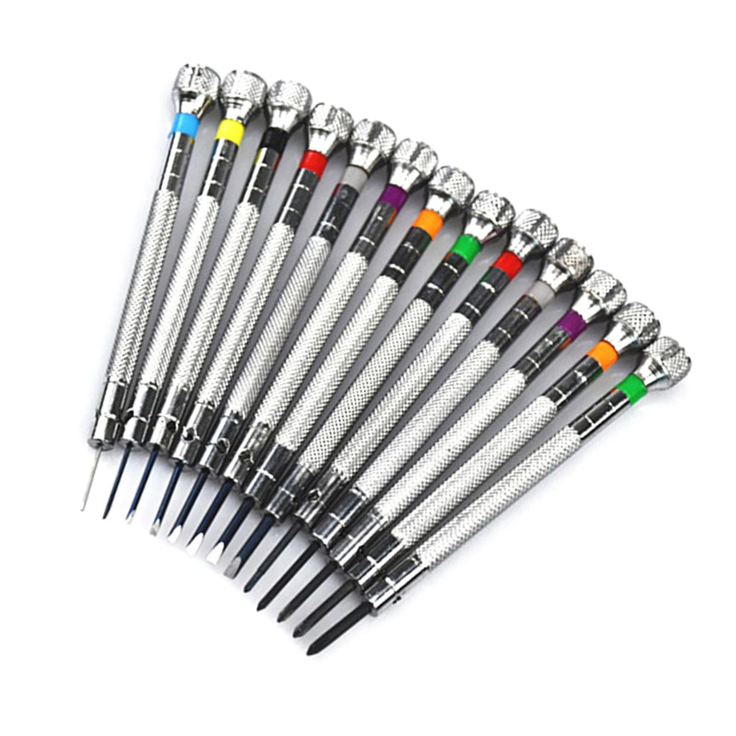13PCS Metal 0.6-2.0mm Professional Slotted Cross Screwdriver Set for Watchmaker Watch Repair Screwdriver Tools Kit