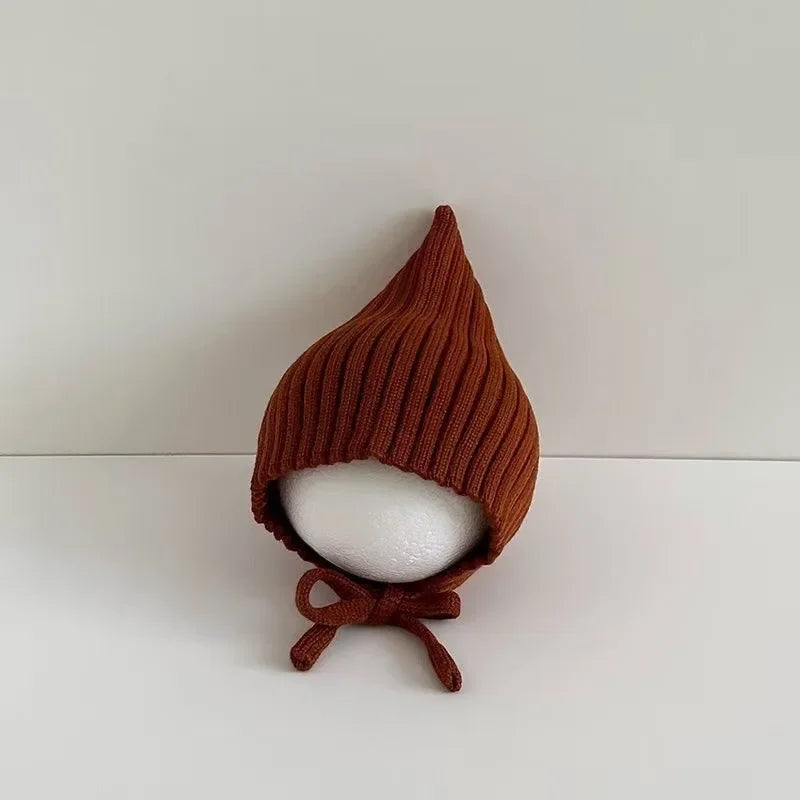Baby Elf Hat with Ear Flaps - Knit Pom Pom Beanie 0-24 Months - photo 14