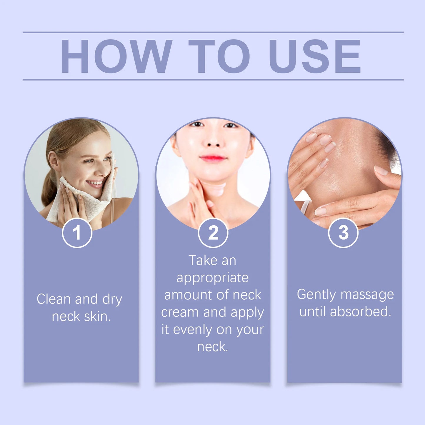 OUHOE Tighten Lift Neck Cream - Combat Wrinkles, Even Skin Tone, Moisturize, All Skin Types, Portable