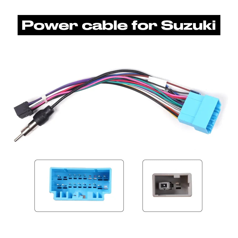 Universal ISO Power Cable, USB, Microphone & GPS Antenna Kit — Car Stereo Install Accessories (Toyota, Nissan, Suzuki)