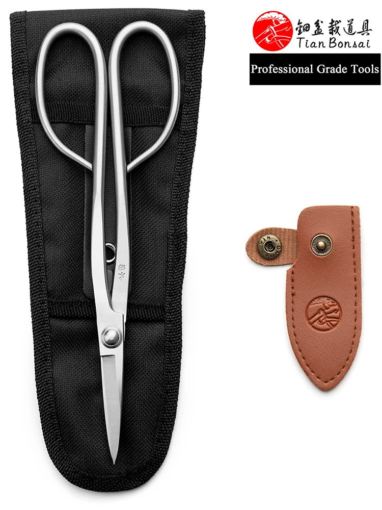 TianBonsai 210mm Long-Handle Bonsai Scissors – Precision Trimming Shears for Bonsai & Plants