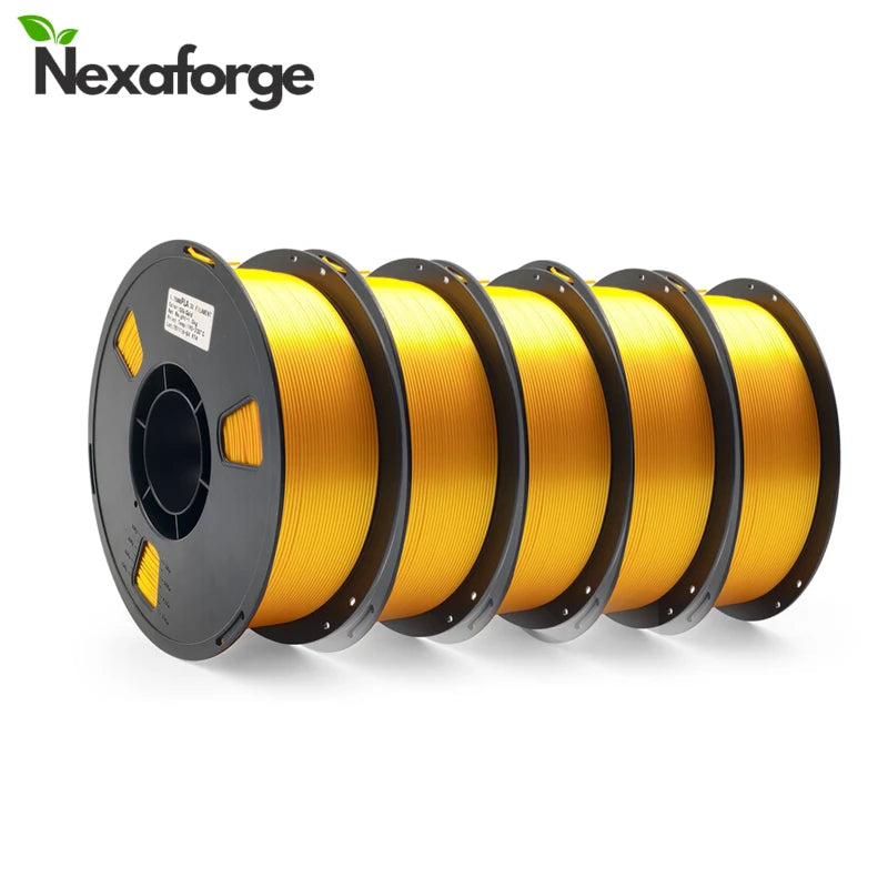 Silk PLA 3D Printer Filament 5KG — 1.75mm Gold & Silver Spools