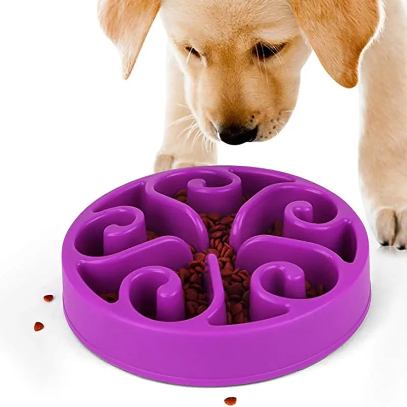 Round Maze Slow Feeder Dog Bowl - Non-Slip Puzzle Dish, 2 Sizes - photo 11
