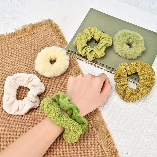 7-piece velvet scrunchies set