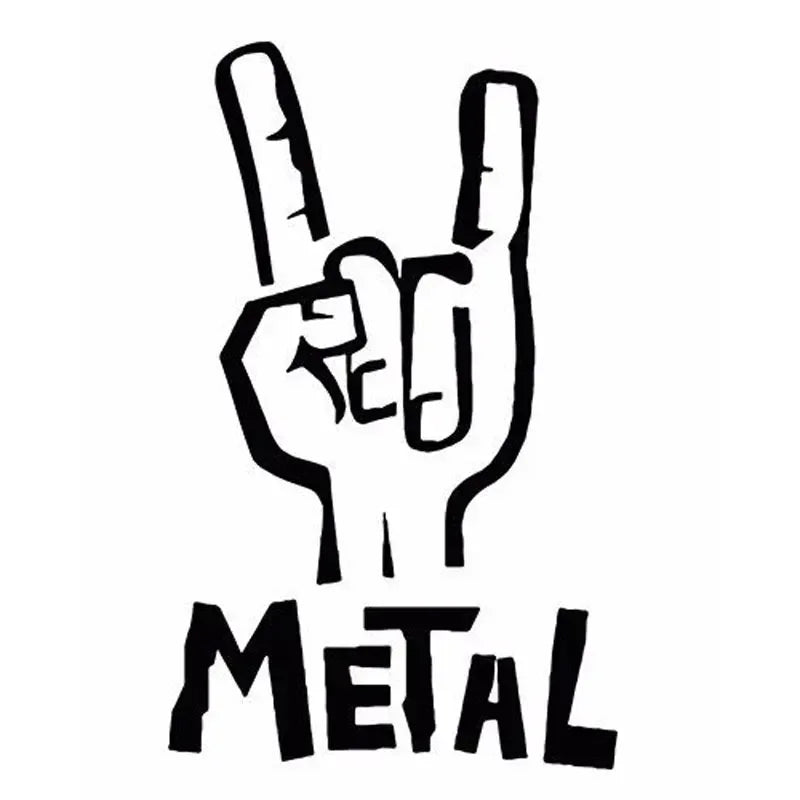 LYKX Enhance Your Ride with Heavy Metal Electric Bass Guitar Rock Car Sticker