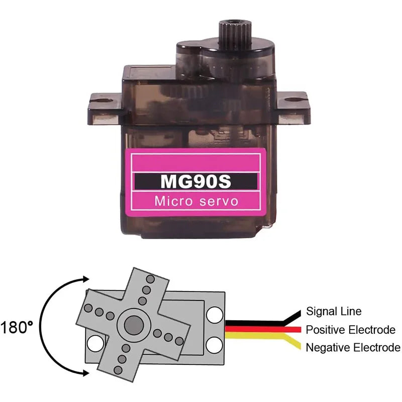 MG90S Servo 9g 5/10/20/50 Pcs All Metal Gear 9g SG90 Upgraded Version For Helicopter Plane Boat Car MG90 9G Trex 450 RC Robot