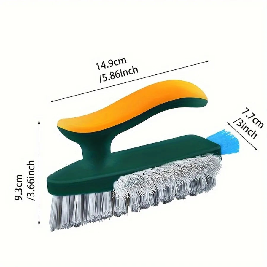 1Pcs 2-In-1 Handheld Cleaning Brush - No Dead Spot Multi-Functional for Crevices Windows Stoves Doors Laundry Tables