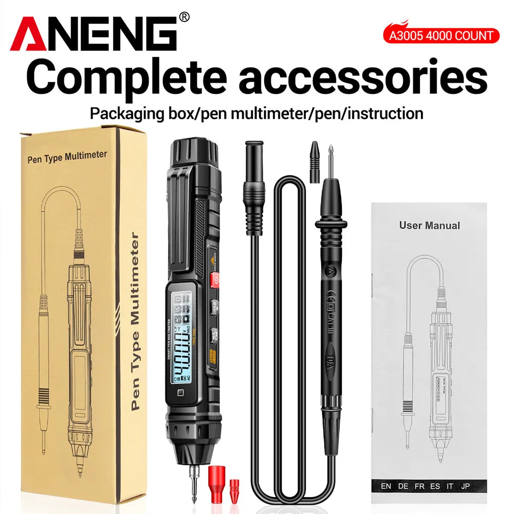 A3005+B20 Digital Multimeter Professional Insulated Voltage Test Pen Non-Contact AC/DC VoltageTester Double Head Screwdriver