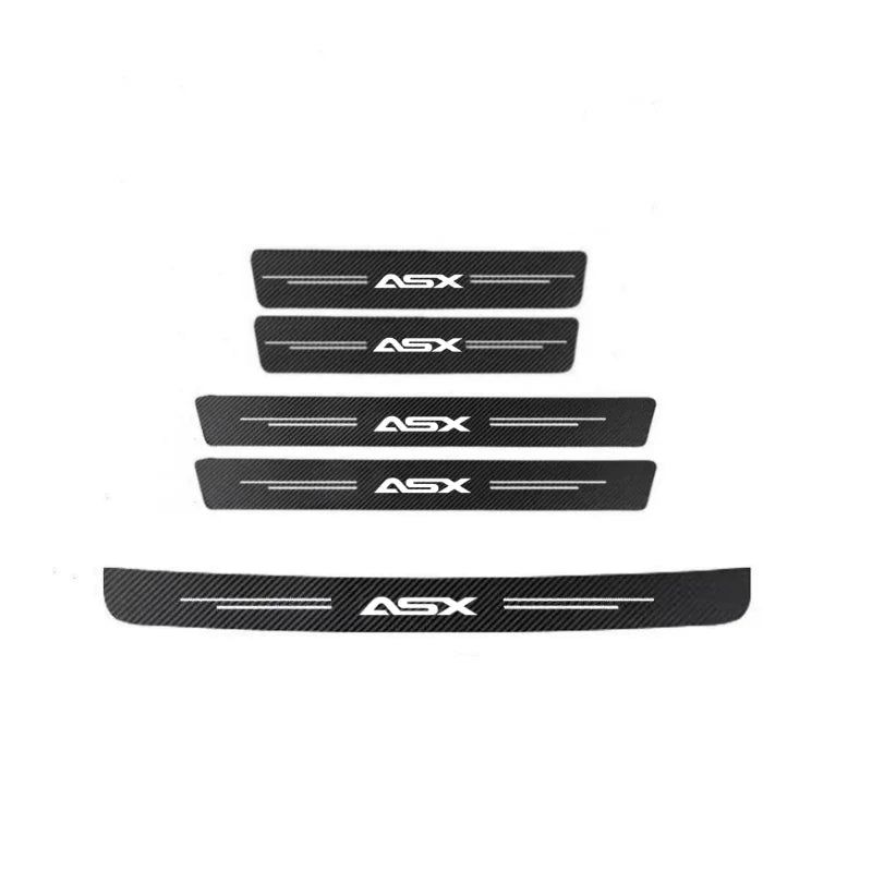 60x7cm Carbon Fiber Door Threshold Protective Sticker – Compatible with Mitsubishi ASX 2010–2019