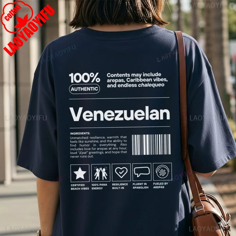 Funny Made in Venezuela Shirt Hispanic Heritage Month T-Shirt Venezolana Latina Unisex Tshirt Venezolano Pride Women Men Tops