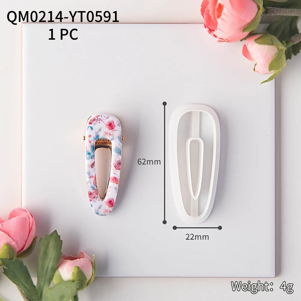 1PC Various Styles Geometric Shape Flower Tile Pattern Polymer Clay Mould Hairpin Embossing Clay Mold Jewelry Making Clay Tools