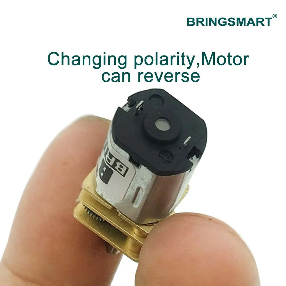 BringSmart N20 15-1500rpm Micro DC Gear Motor 3V 6V Micro Motor Monitoring Equipment+Robot Motor Door Lock 12V Gear Motor