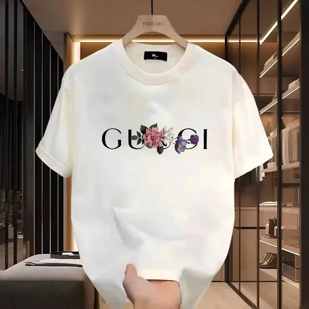 The Latest Summer Men's and Women's Printed T-shirt Pure Harajuku Design Classic Breathable Round Neck T-shirt