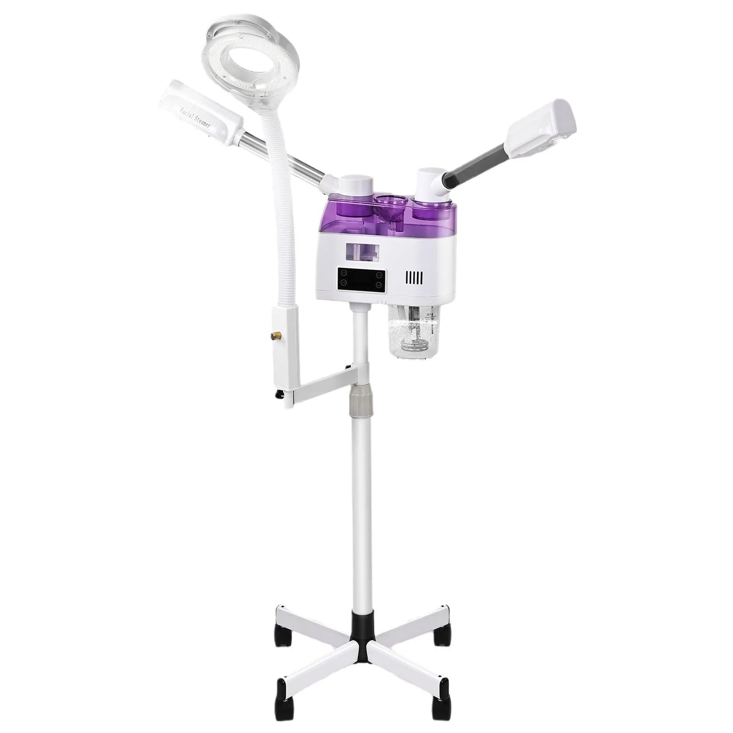 Three-in-One Facial Steamer, Hot and Cold Spray Machine, Adjustable Dual Nozzle Hydrator for Home Use, Portable Face Moisturizer