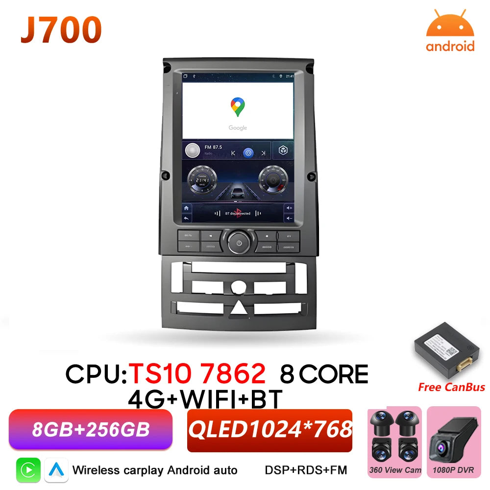 Car Stereo with Apple CarPlay & Android Auto, Compatible with Peugeot 407 (2004-2011)
