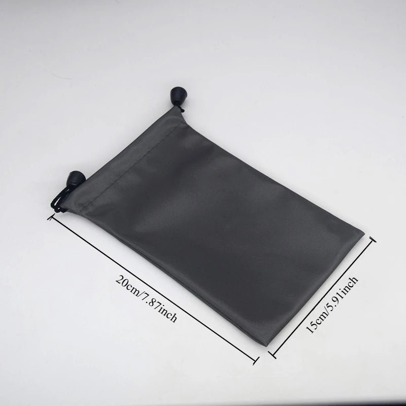 Oxford Waterproof Dustproof Drawstring Bag Black Polyester Bag Headset Data Cable Pouch Drawst Sporting Goods Pouch Organizer