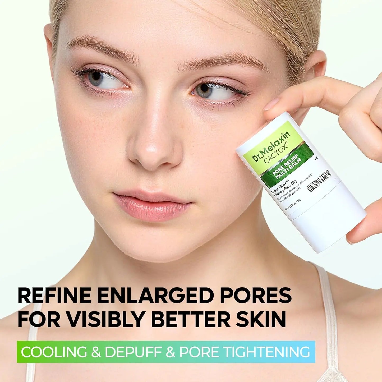 Dr.Melaxin Cactox & Calcium Multi Balm Pore Firming Duo with Cactus Cooling & Eye Care Stick for Visible Pore Refining and Skin