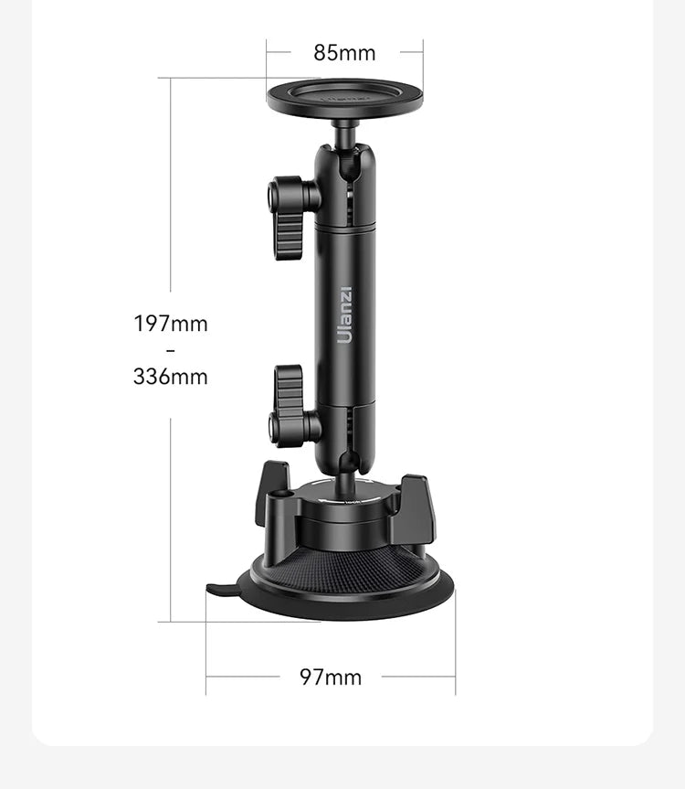 Original Ulanzi ZJ06 Phone Holder Suction Cup Telescopic Bracket Magnetic Fixation Vehicle Mounted Photography Stand Magsafe