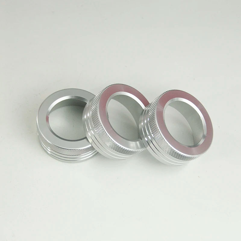 3pcs Dashboard A/C Control Knobs Decoration Ring Metal Trim Cover For Toyota 86 GT86 For Subaru BRZ 2013-2020 Car Interior