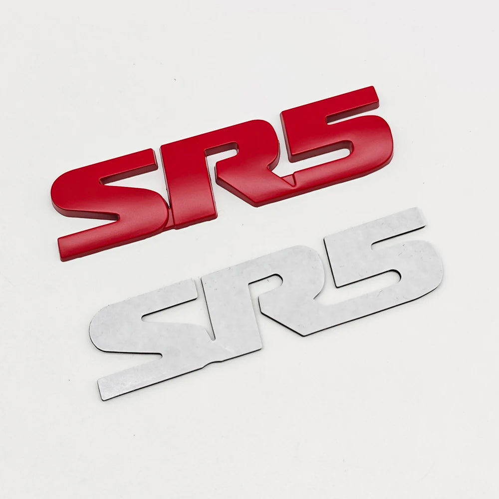 3d Metal Letters Logo SR5 Emblem Car Fender Door Side Badge SR5 Sticker for Toyota Tundra Hilux Tacoma 4runner SR5 Acessories