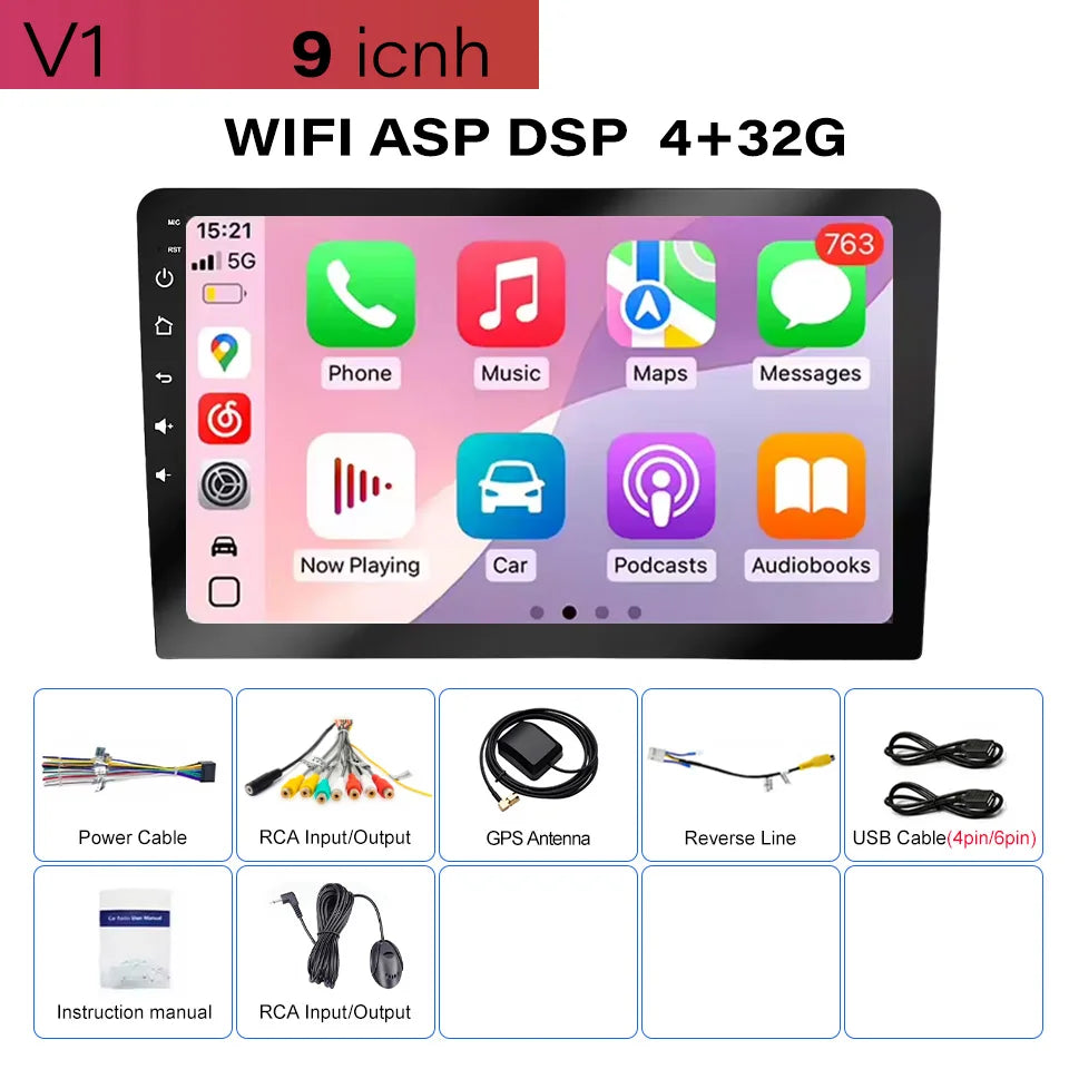CAIXI Universal 7" 9" 10" 2din Android 16 CarPlay Auto Radio For Volkswagen Fiat Renault Nissan Hyundai Car Multimedia autoradio