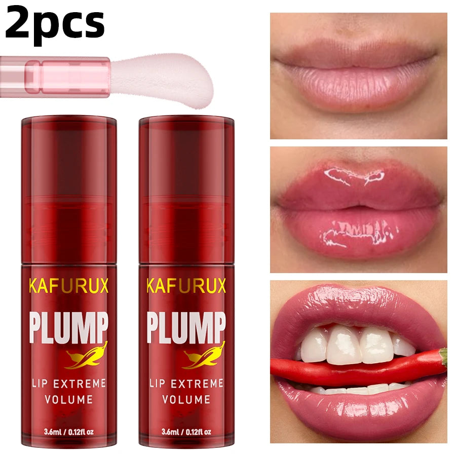 1/2PCS Lip Plump Long Lasting Lip Oil Moisturizing Lip Gloss Serum Instant Volumising Essence Oil Repair Lip Fine Lines Increase