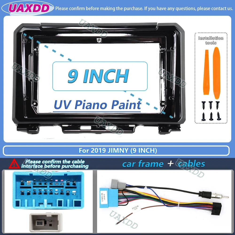 9" Dash Fascia & Wiring Harness Kit for 2019 Suzuki Jimny — Android Stereo Install Frame