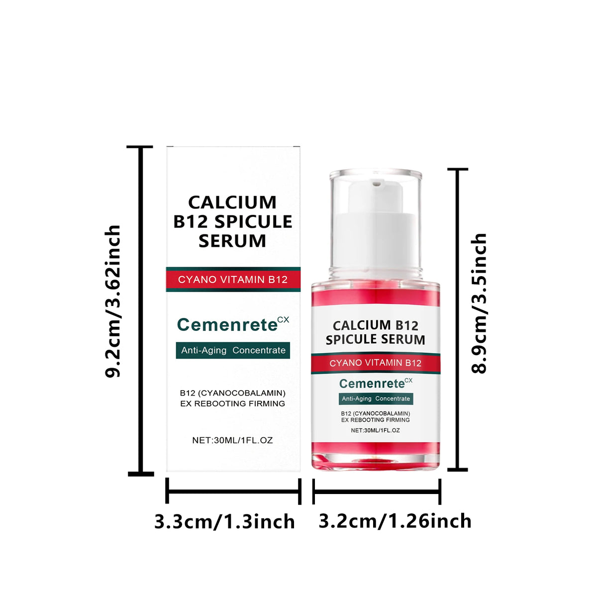 Serum bottle size dimensions