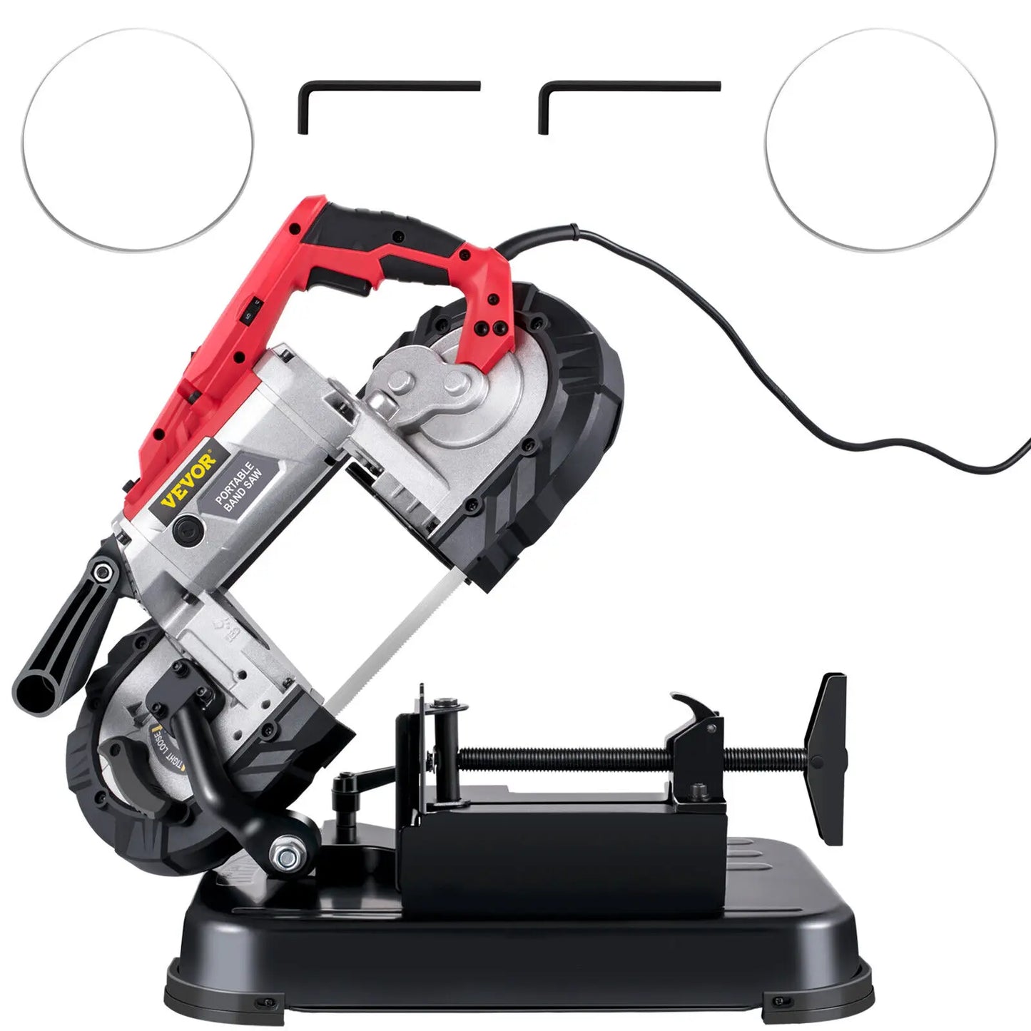SucceBuy Portable Band Saw — 5" Cordless Variable-Speed Deep-Cut Bandsaw