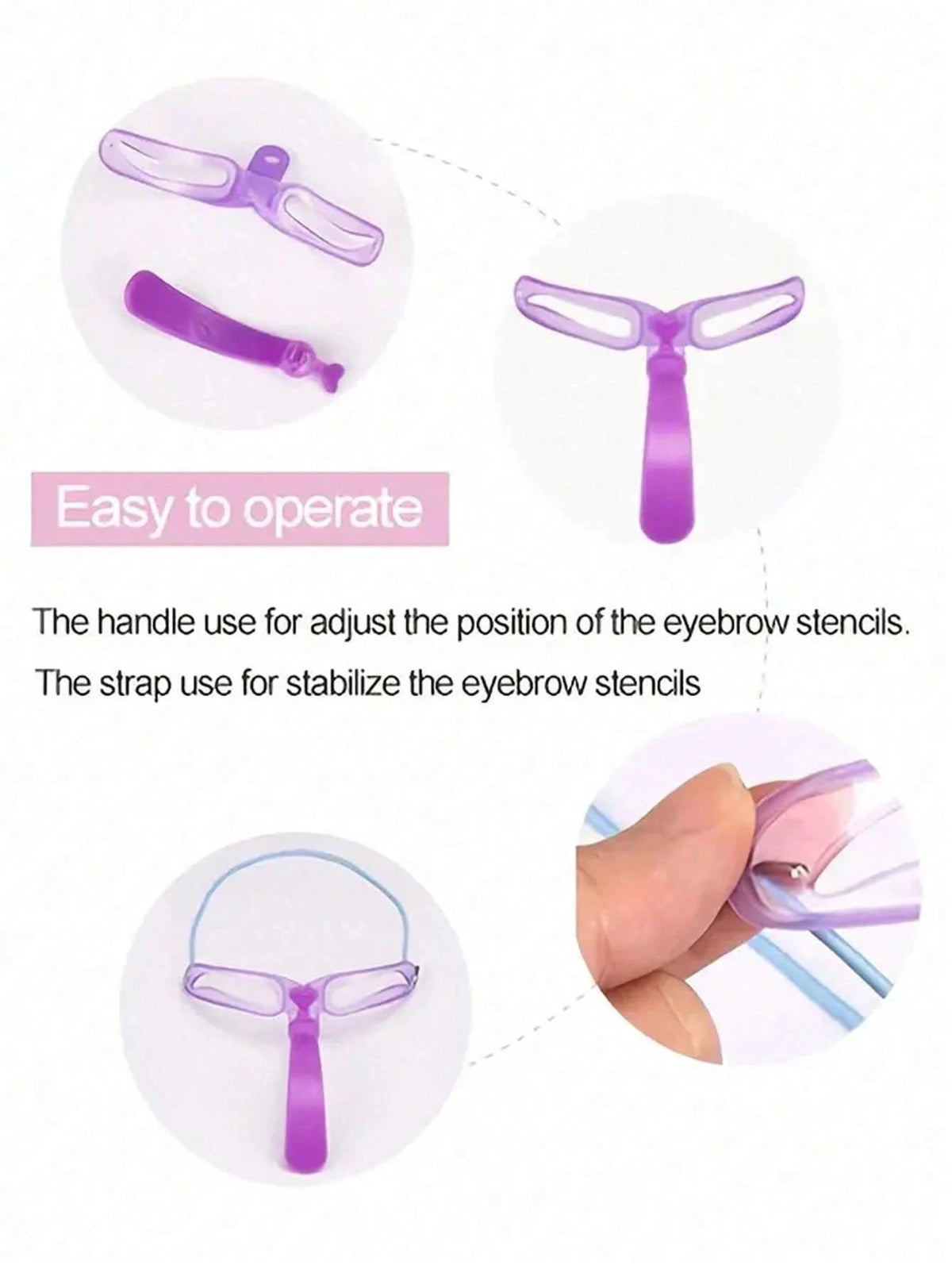8-Piece Reusable Eyebrow Stencil Kit for Perfect Brows - photo 3