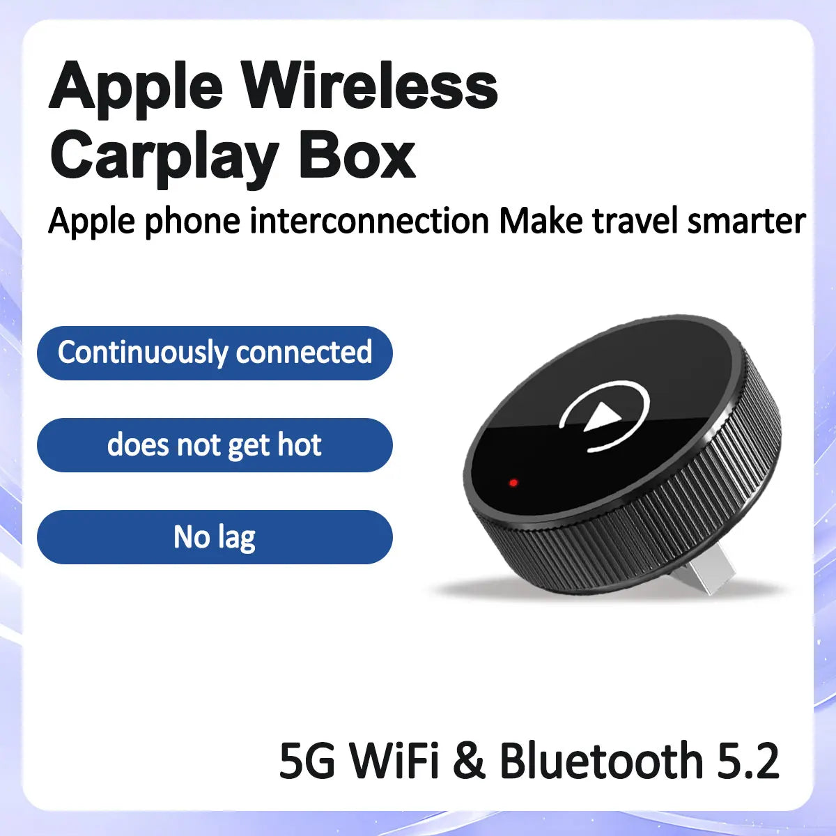2-in-1 Wireless CarPlay & Android Auto Adapter — USB Smart Box, Auto-Connect for Factory Wired Cars