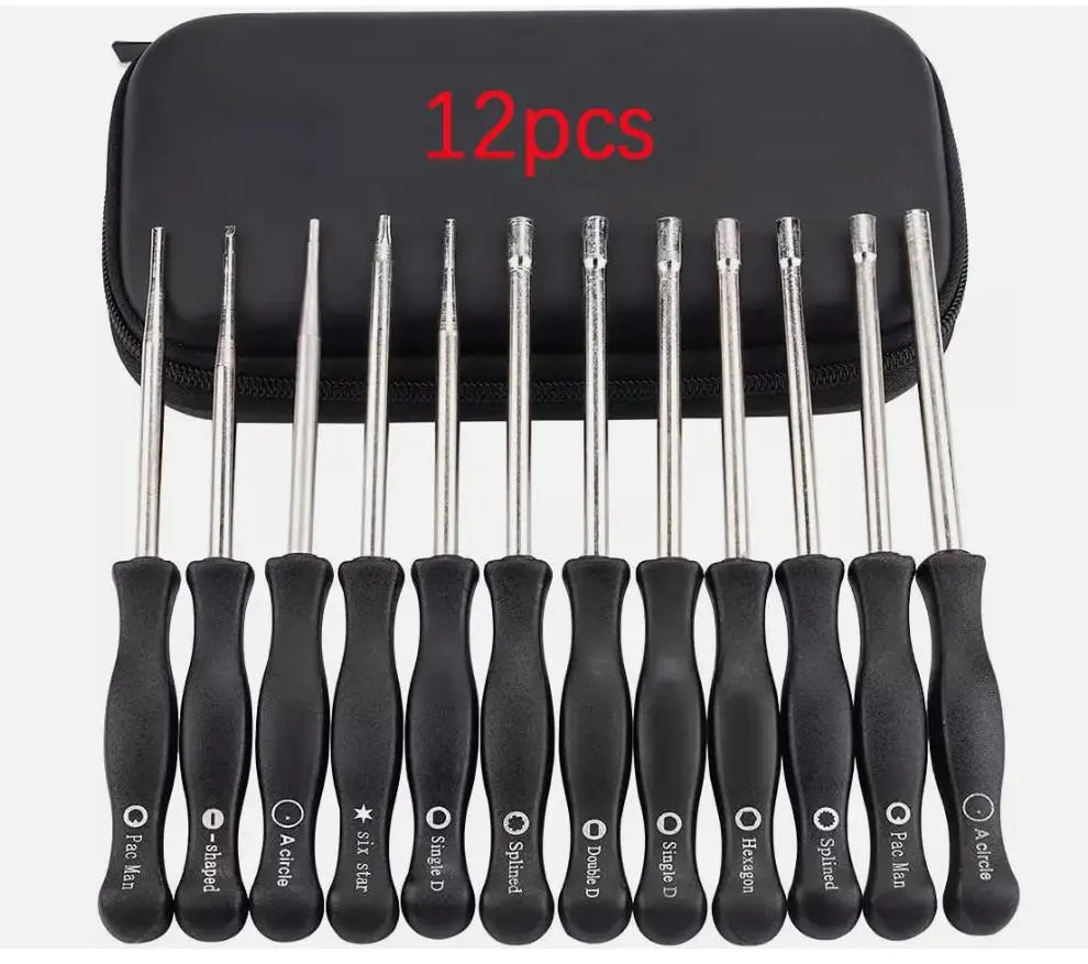12PCS Quality Carburetor Screwdriver Adjustment Cleaning Brush Tool Set For Small Two-Stroke Engines Chain Saws Lawn Mowers