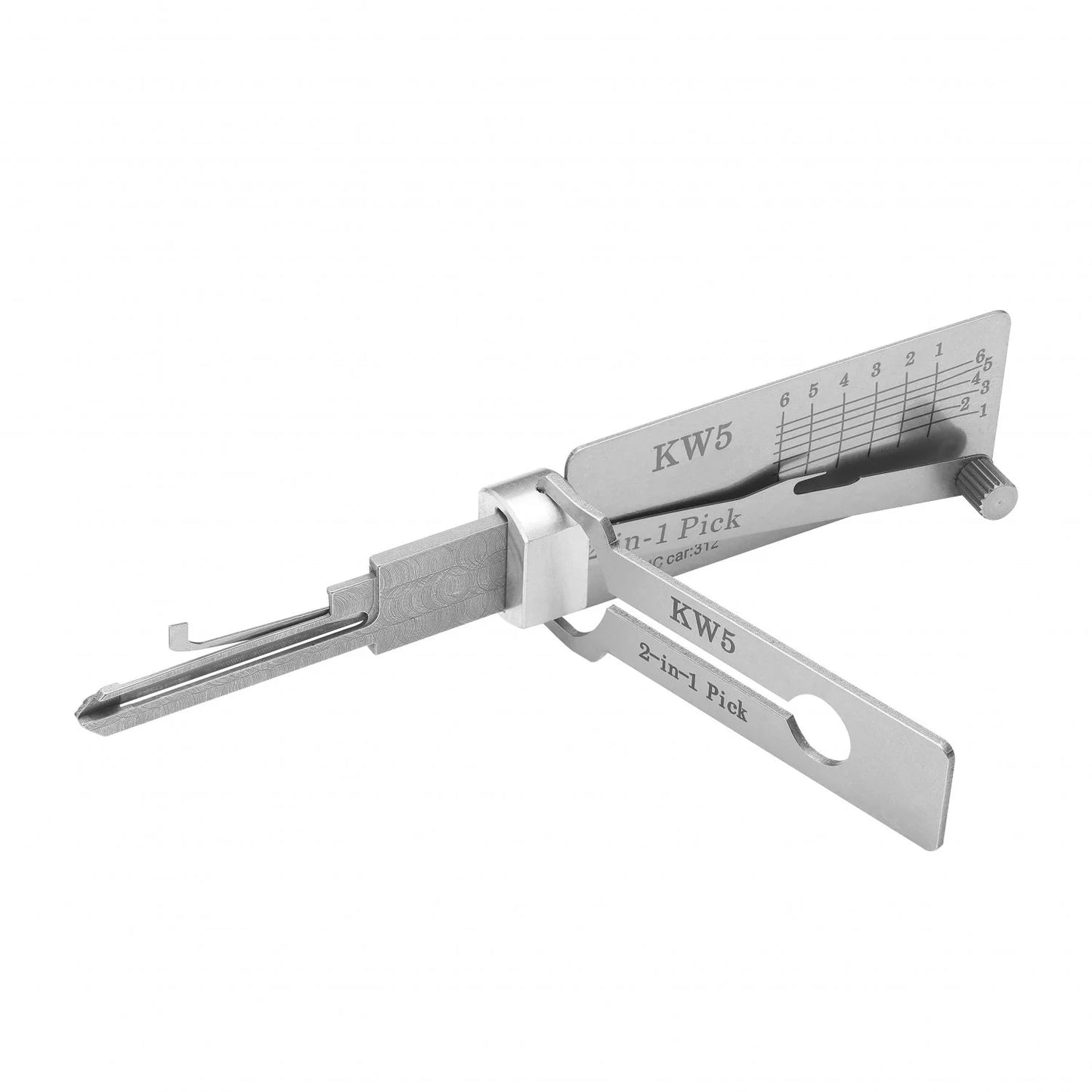 1-6Set Lishi 2 in 1 Unlock Decoder Pickup Kit Unlock Tool Key Decoder Precision Hook Door Maintenance and Repair