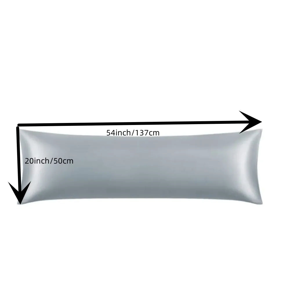 1pc Luxurious Satin Pillowcase for Hair and Skin Care Soft, Silky, Long Body Pillow Cover for Bedroom,Hotel, and Home Decor