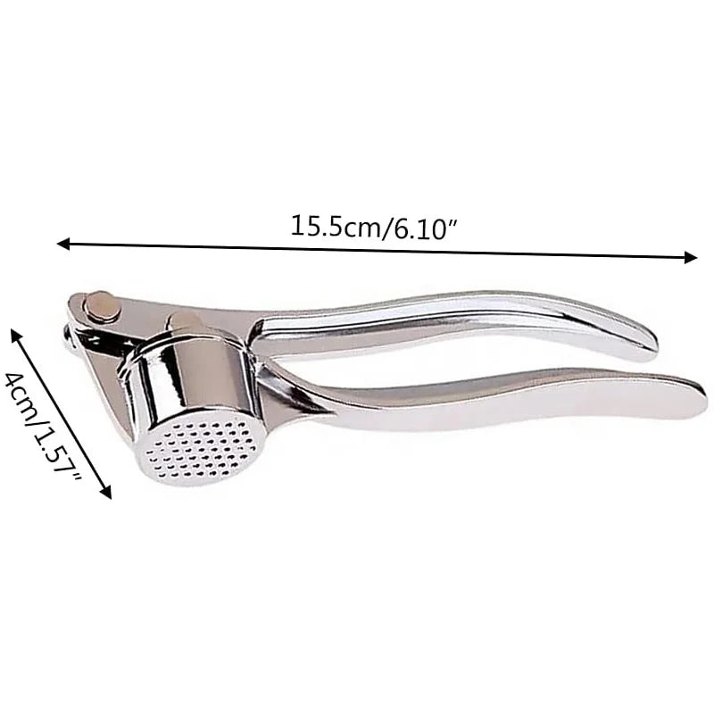 Professional Garlic Press and Mincer - Premium Stainless Steel with Non-Slip Handle, Rust-Free Multi-Purpose Kitchen Gadget