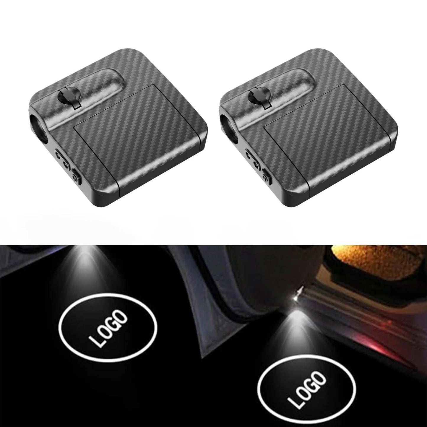 2/4 pcs Wireless Car Door Lights Projector with HD Car Door Lights LED Projector for Car Door Welcome Light