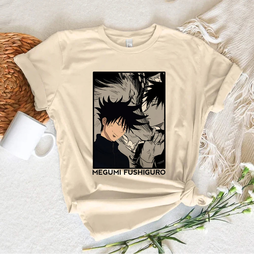 Gojo Anime t shirt women Y2K graphic streetwear top girl Japanese anime streetwear clothes