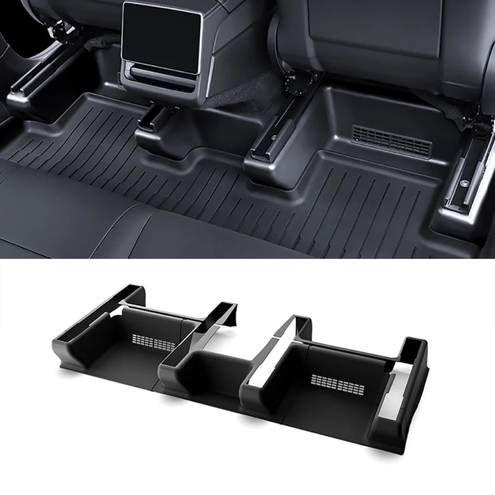 TESY For Tesla Model Y Juniper Launch Standard TPE Under Seat Corner Guard Seat Slide Rails Protector Cover Anti-Kick Decor