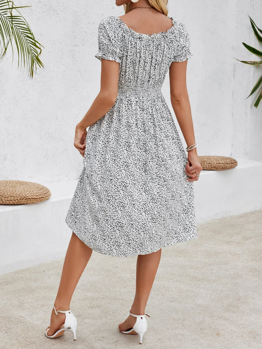Floral Bohemian Beach Dress – Flowy Summer Maxi