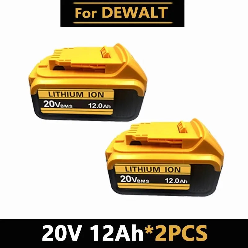 For DeWal Original 20V 12.0Ah MAX Battery Power Tool Replacement For DeWalt DCB184 DCB182 DCB200 20V 6A 18Volt 20v Battery.