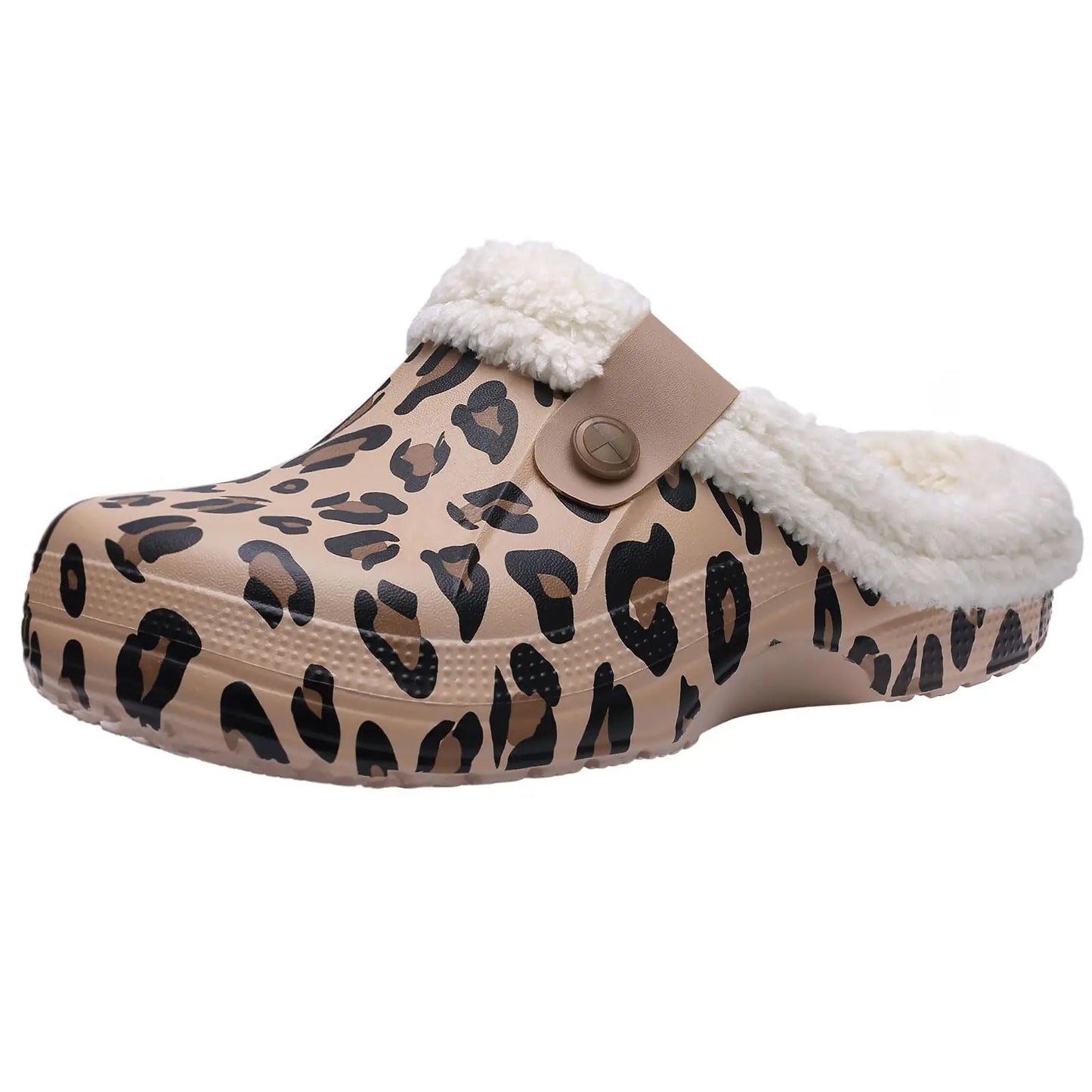 Kidmi Classic Fur Shoes For Men Women Lined Clogs Waterproof Shoes Winter Fuzzy Slippers for Women Men Indoor and Outdoor Shoes
